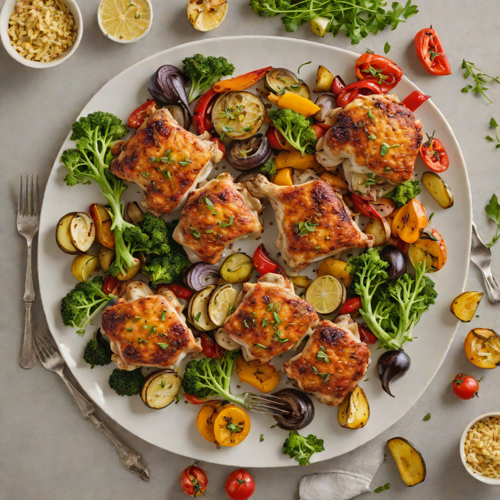 Sheet Pan Spiced Gulfport Chicken Thighs with Roasted Vegetables