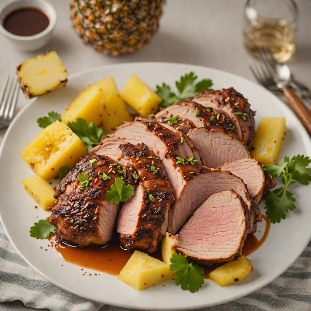 Slow-Roasted Pork Shoulder with Pineapple and Tiki Spice Rub
