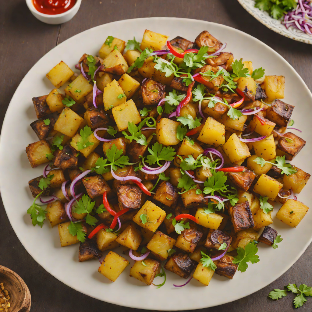 Dry-Fried Gujarati Spiced Potato Stir-Fry
