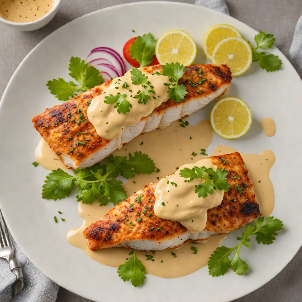 Pan-Seared Catfish with Spicy Remoulade Sauce
