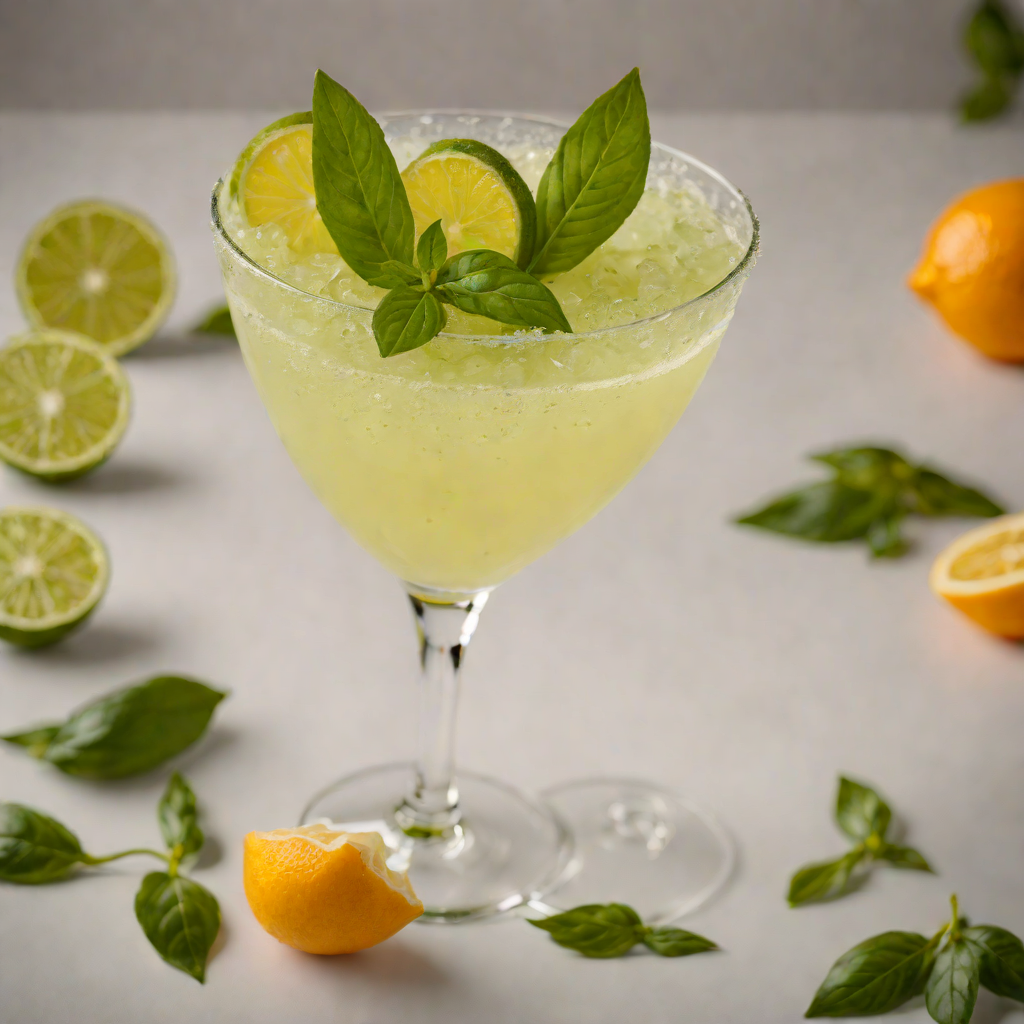 Shaken Citrus-Basil Daiquiri