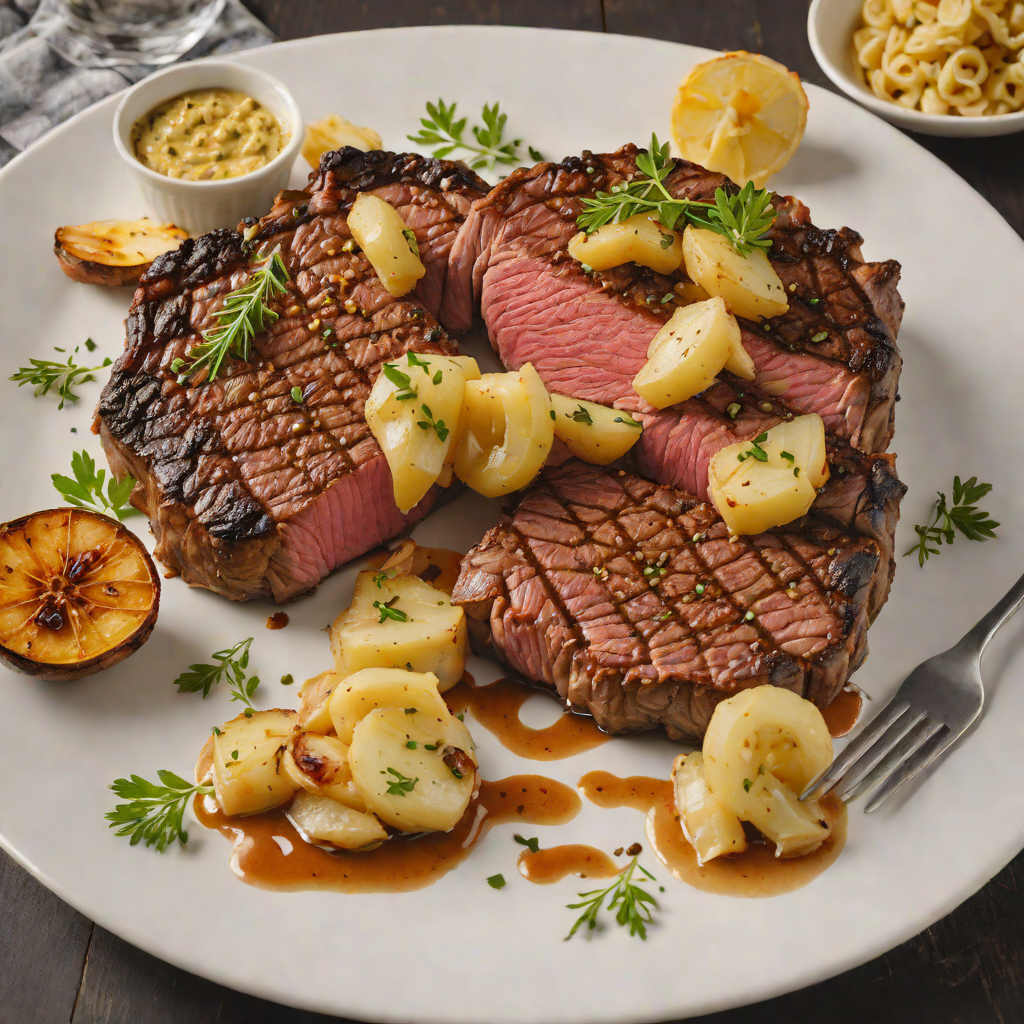 Cajun-Spiced Ribeye Steak with Charred Onion Butter