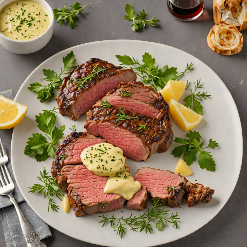 Grilled Gulfport-Style Ribeye with Garlic Herb Butter