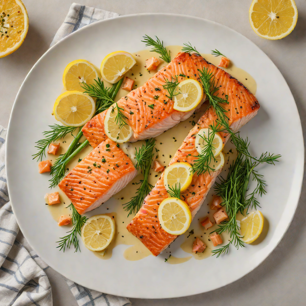Pan-Seared Salmon with Lemon-Dill Sauce for Celebrating Fatherhood