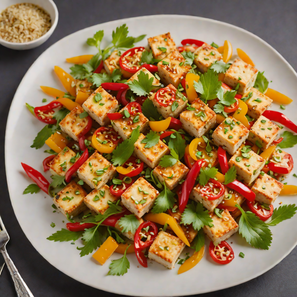 Sautéed Vietnamese Lemongrass Tofu with Bell Peppers
