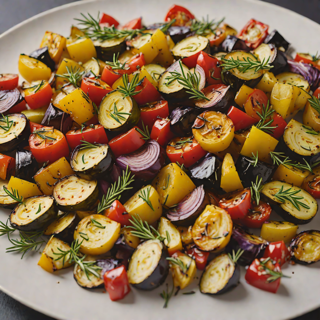 Oven-Roasted Mediterranean Vegetables with Garlic and Rosemary