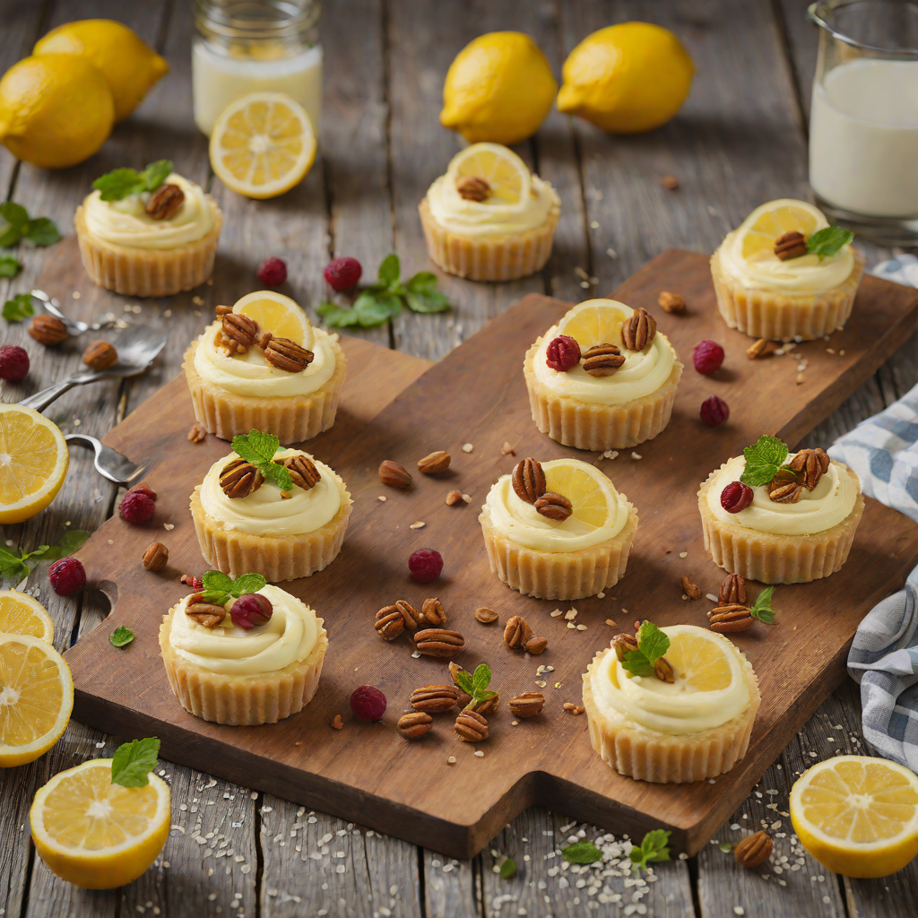 Mini Lemon Yogurt Cheesecakes with Gingersnap Crust