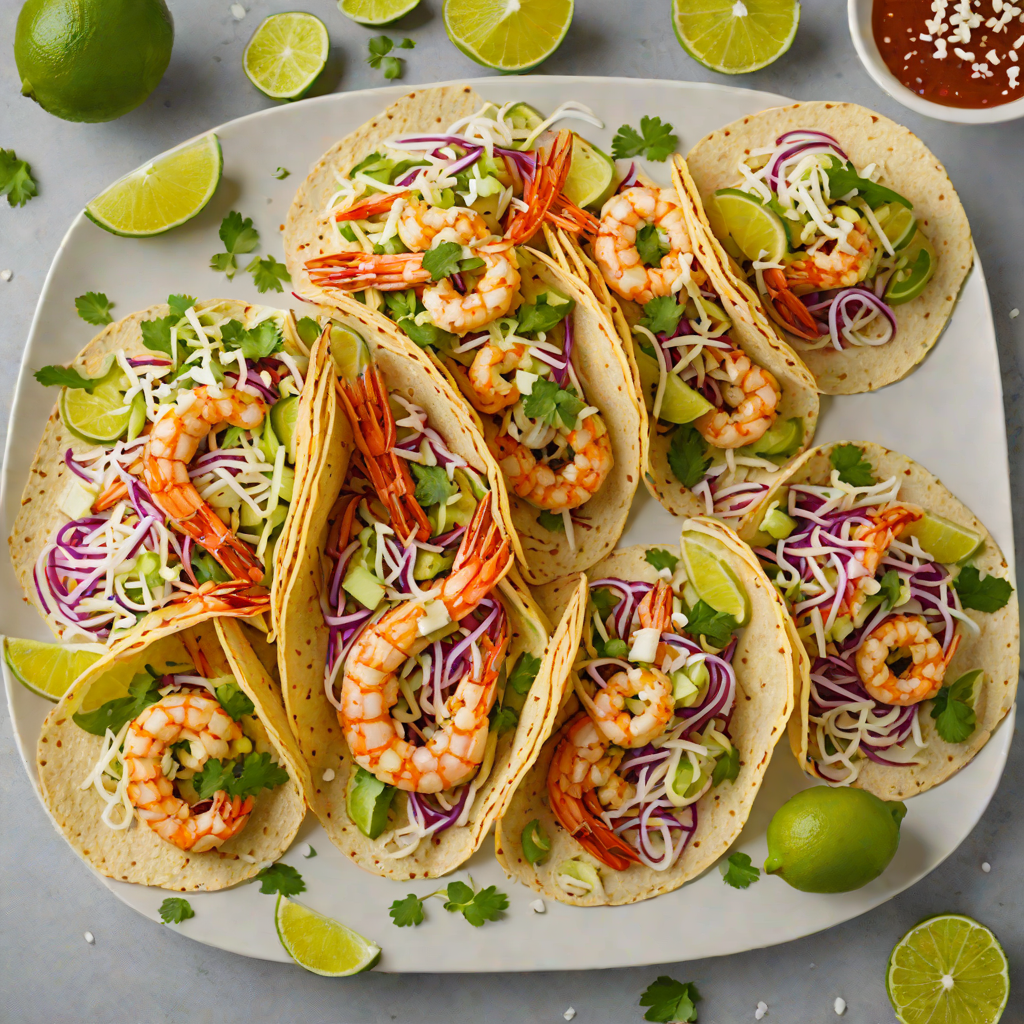 Grilled Gulfport-Style Gulf Shrimp Tacos with Citrus Slaw