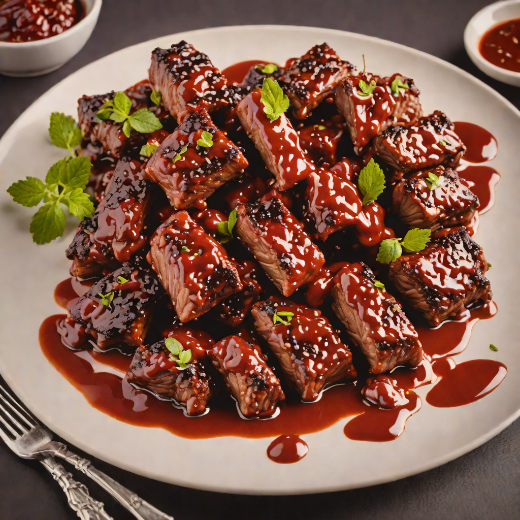 Cherry-Smoked Rib Tips with Tangy Carolina Sauce