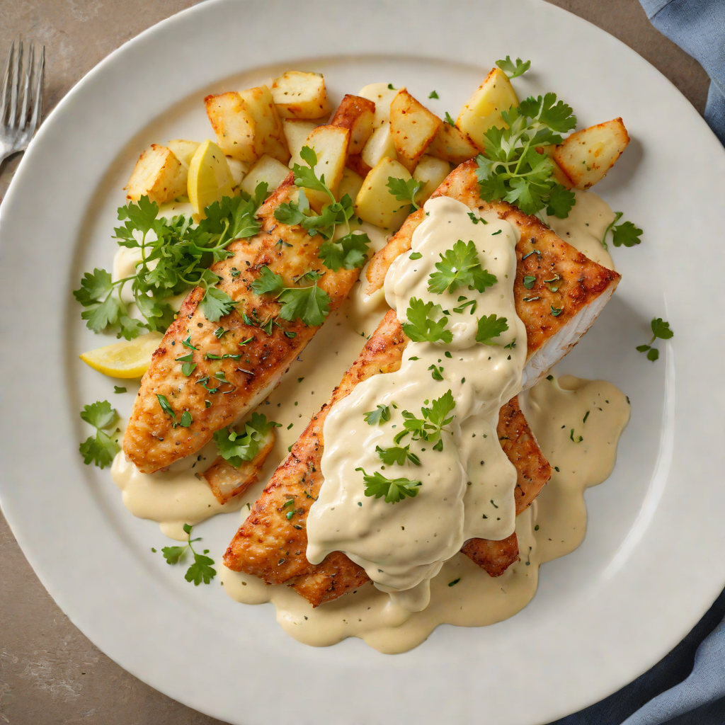 Pan-Seared Gulfport Catfish with Creamy Remoulade Sauce