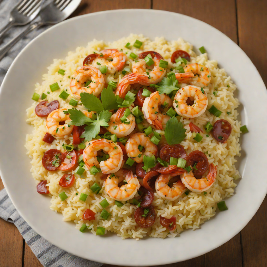 Classic Southern Shrimp and Grits with Andouille and Green Onions