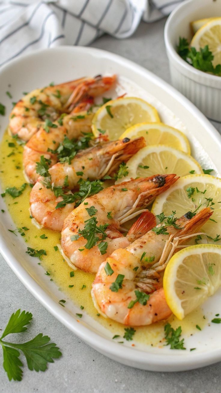 Pan-Seared Gulf Shrimp with Garlic Butter and Lemon