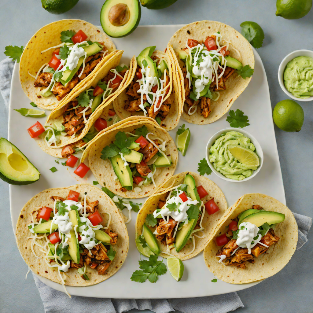 Tex-Mex Grilled Chicken Tacos with Avocado Crema
