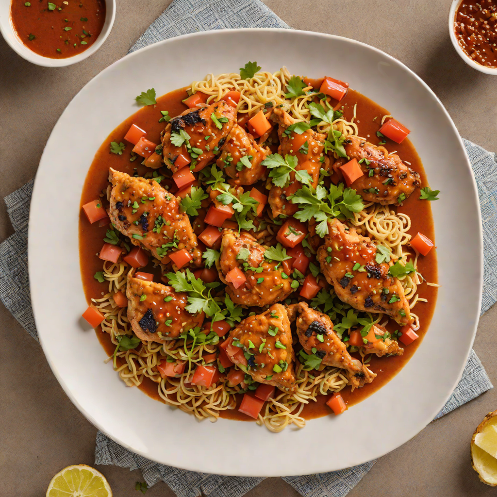 Sautéed Ethiopian Spiced Chicken with Tomato and Ginger Sauce