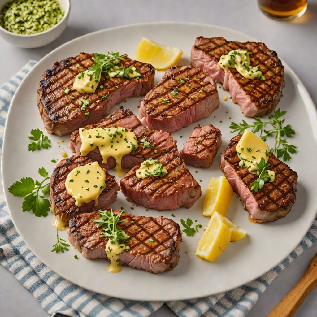 Grilled Gulfport-Style Steaks with Garlic-Herb Butter