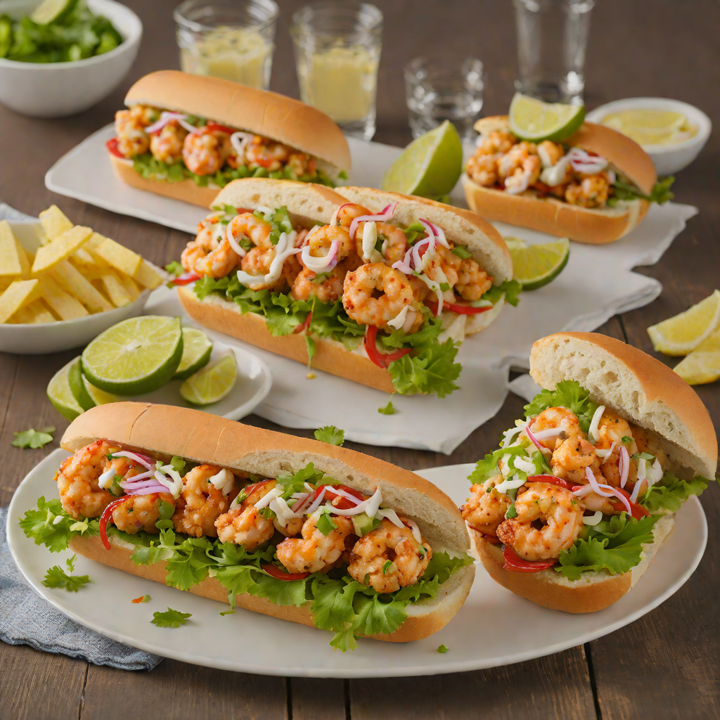 Spicy Gulfport-Inspired Shrimp Po’Boy Sandwiches