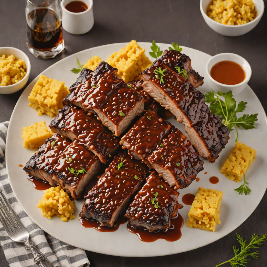 Maple-Bourbon Glazed Baby Back Ribs with Spiced Cornbread