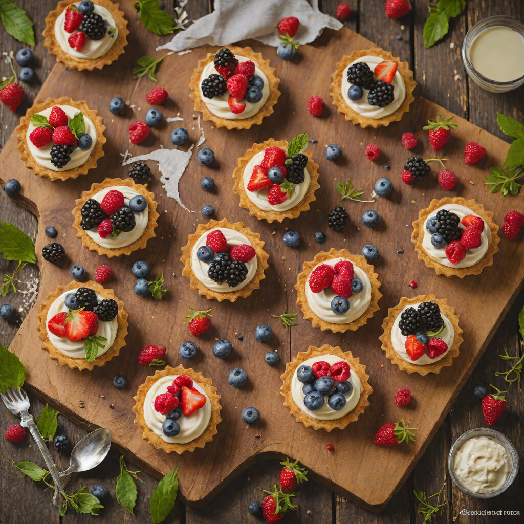 Half-Symbol Inspired Mini Berry Tarts with Vanilla Cream