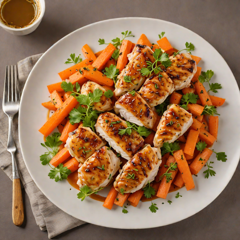Pan-Seared Chicken with Spiced Honey-Glazed Carrots