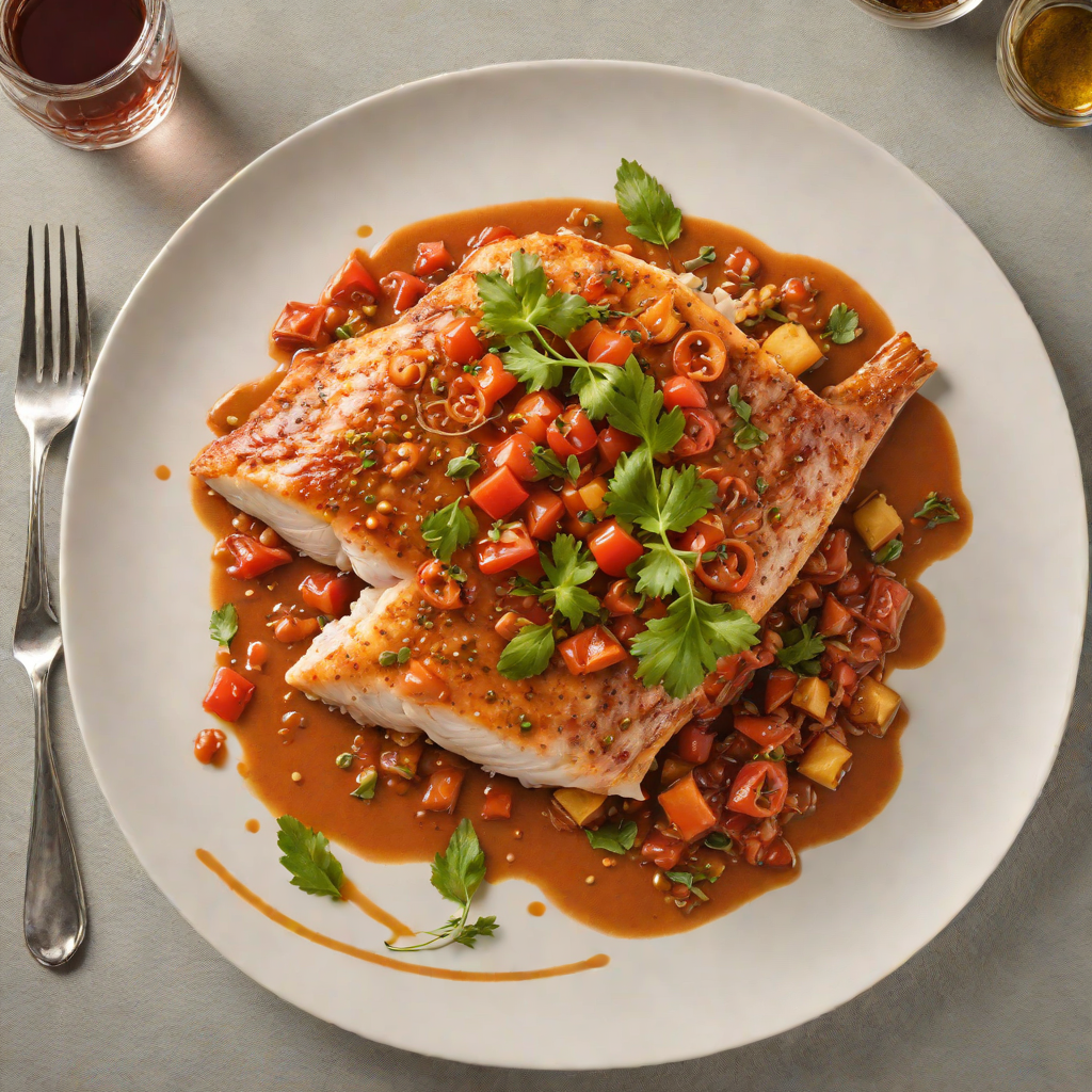 Pan-Seared Red Snapper with Cajun-Spiced Tomato Gravy
