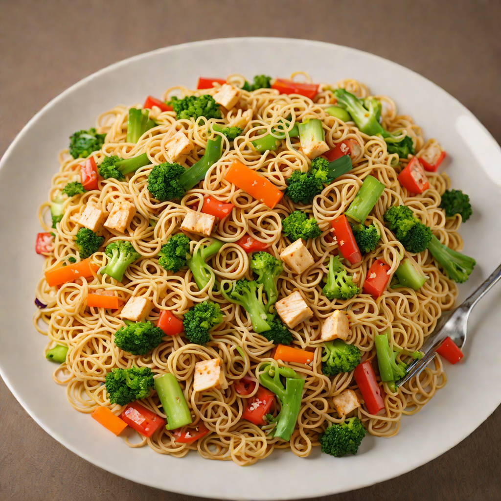 Quick Stir-Fried Noodles with Garlic and Vegetables