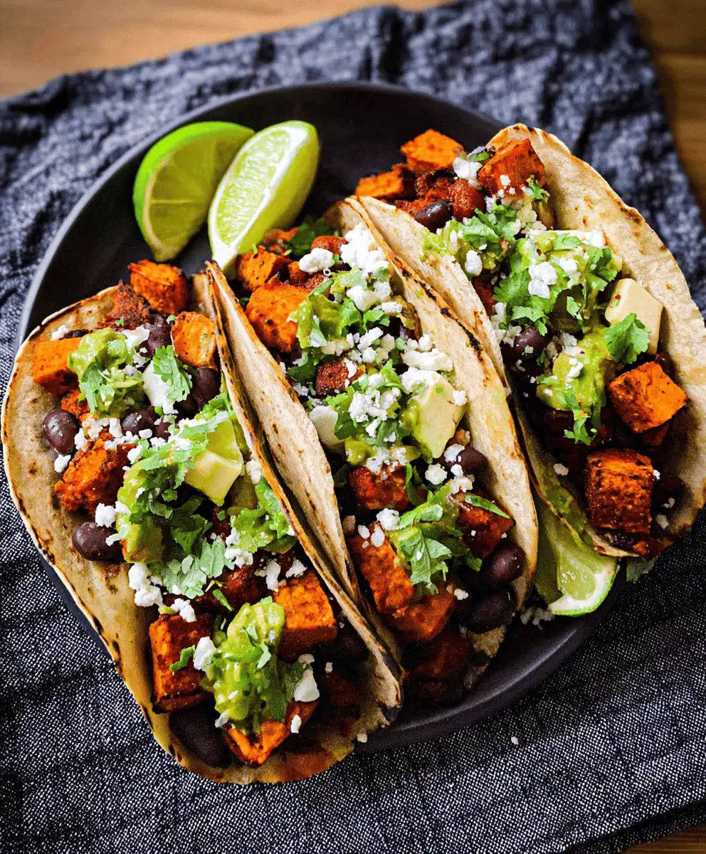 Smoky Maple-Glazed Sweet Potato & Black Bean Tacos