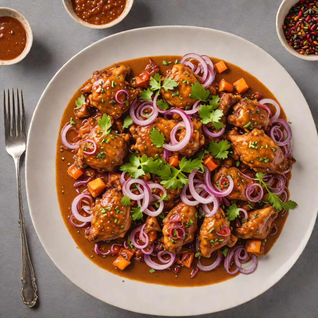 Sautéed Ethiopian Spiced Chicken with Red Onion Berbere Sauce