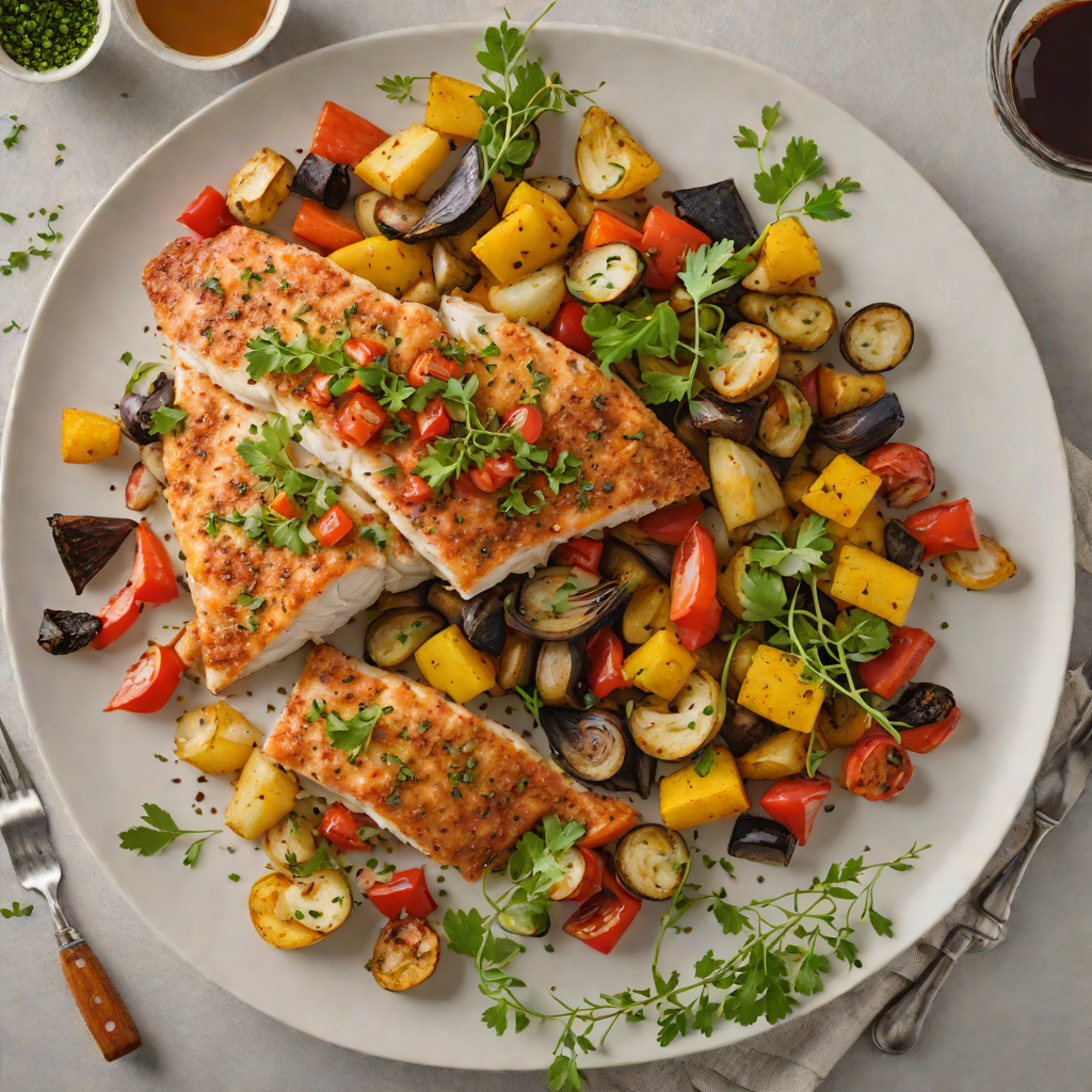 Sheet Pan Spiced Gulfport-Inspired Catfish with Roasted Vegetables