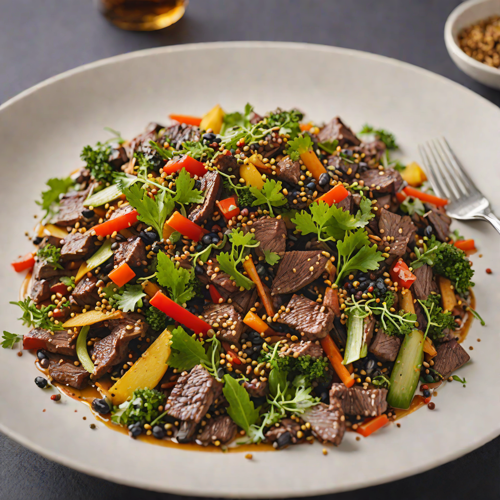 Kangaroo Stir-Fry with Wattleseed and Native Peppercorns