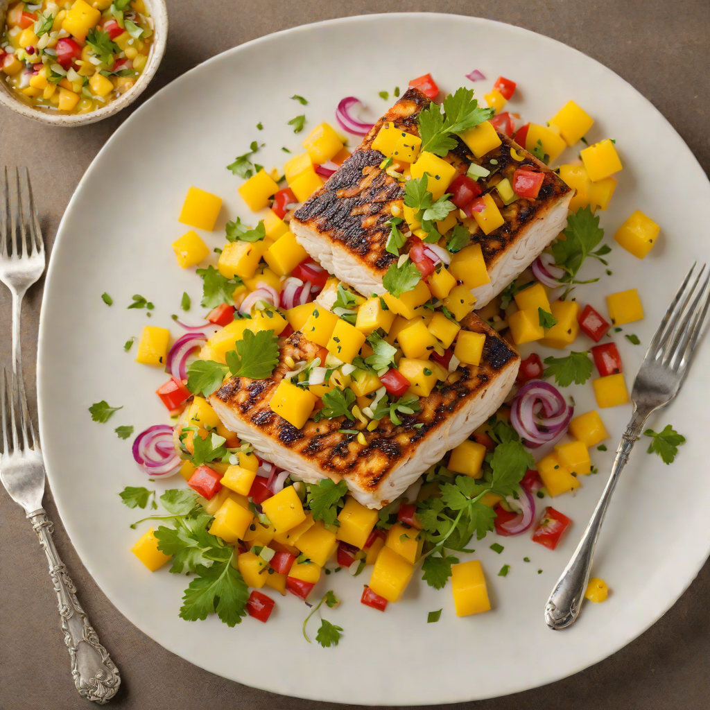 Charred Mahi-Mahi with Mango Salsa
