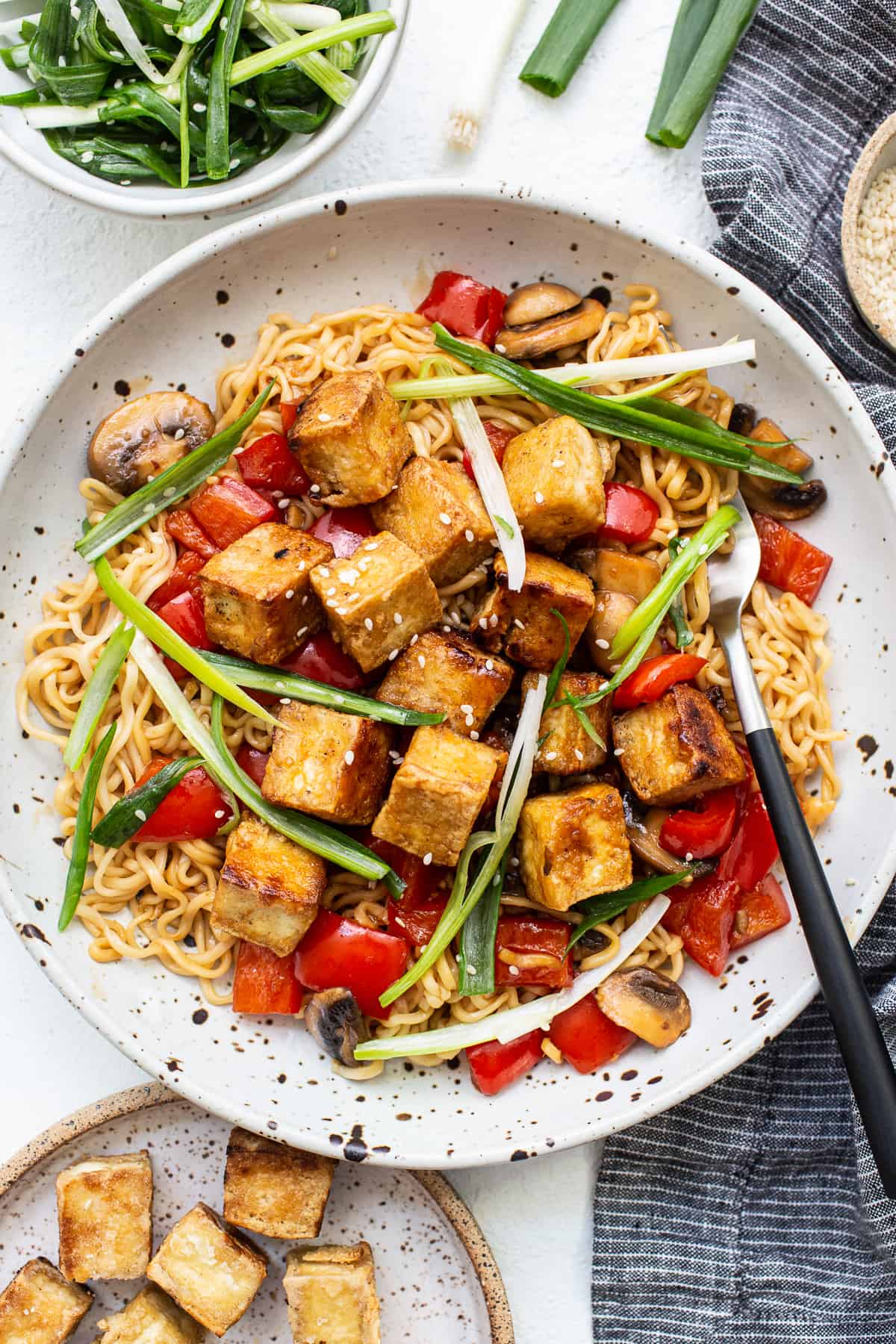 Ginger-Soy Noodle Stir-Fry with Tofu