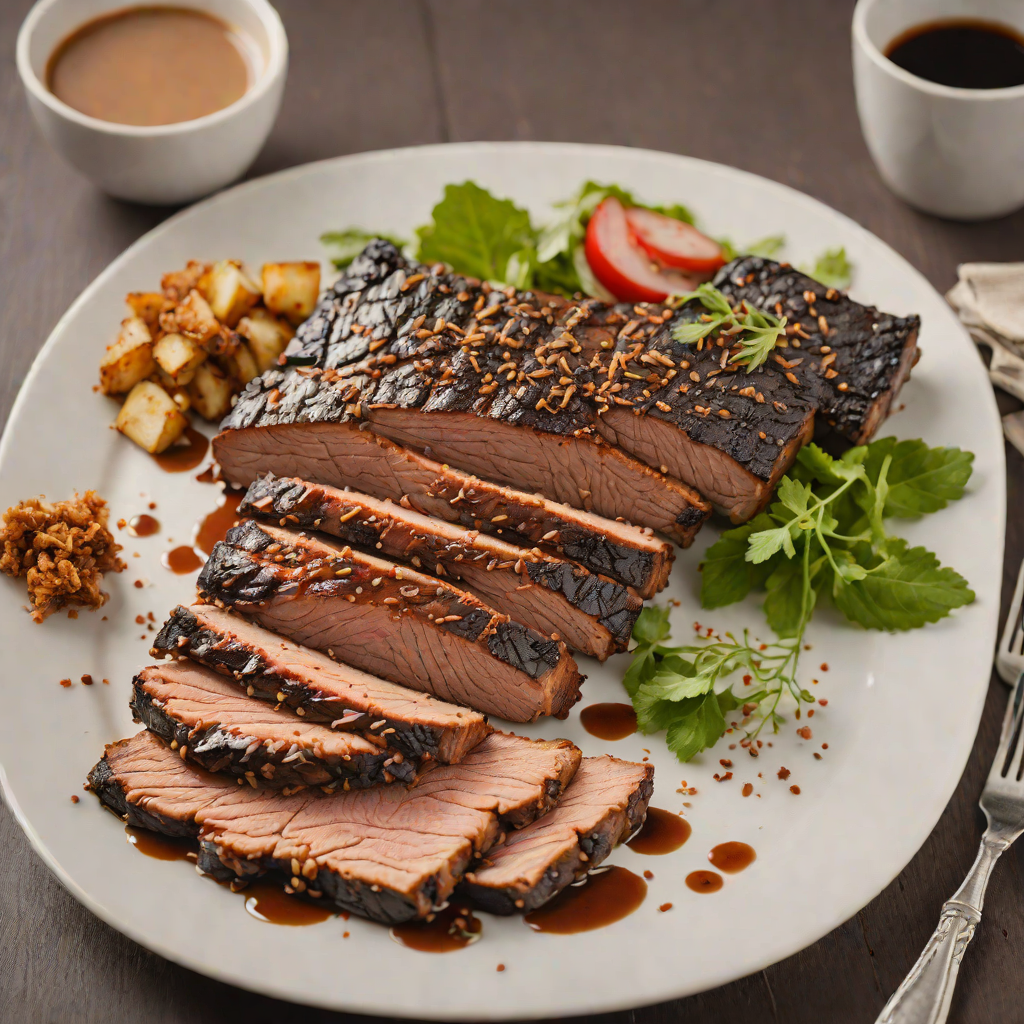 Charcoal-Grilled Brisket with Coffee and Brown Sugar Rub
