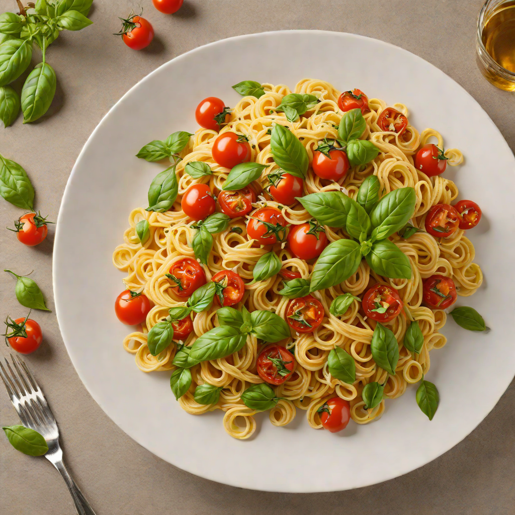Slow-Roasted Tomato and Garlic Pasta with Fresh Basil