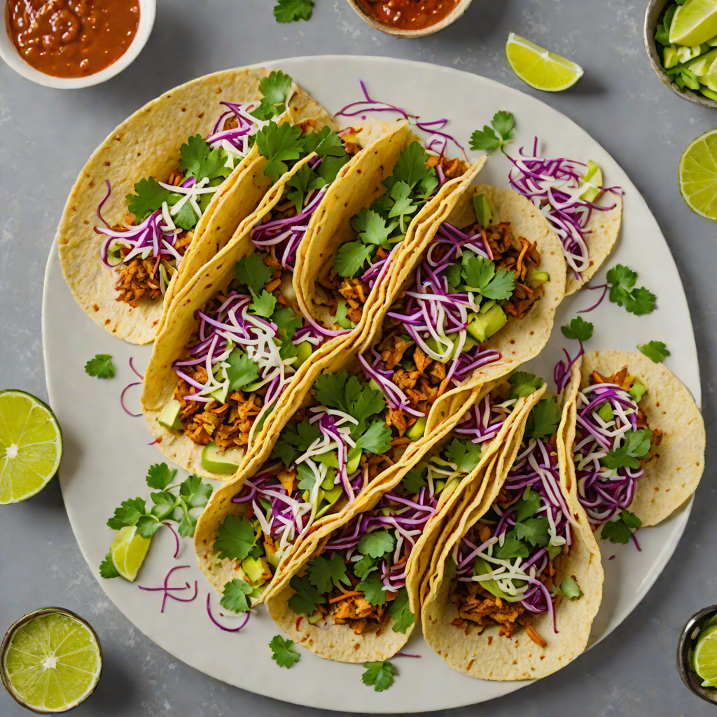 Late Night Vegan Jackfruit Tacos with Spicy Cilantro Slaw