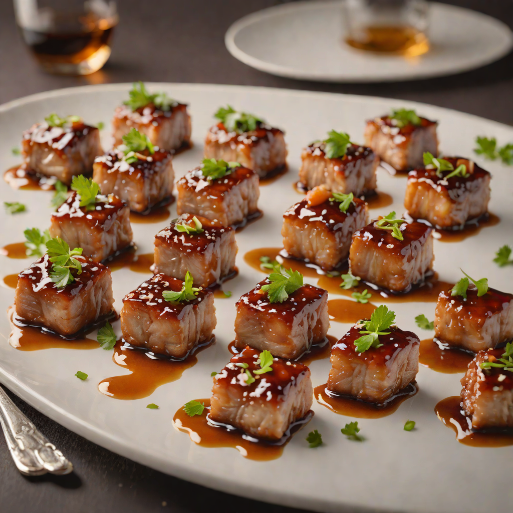 Detroit-Inspired Whiskey Maple Glazed Pork Belly Bites