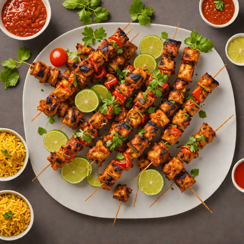 Jollof-Spiced Grilled Chicken Skewers