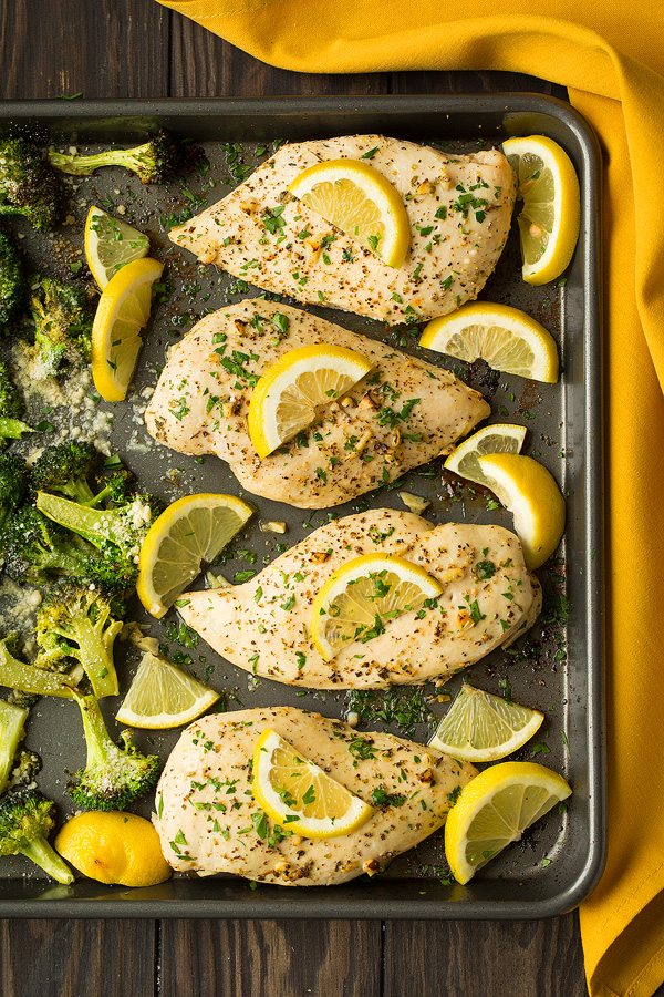 Sheet Pan Lemon-Garlic Chicken with Roasted Broccoli