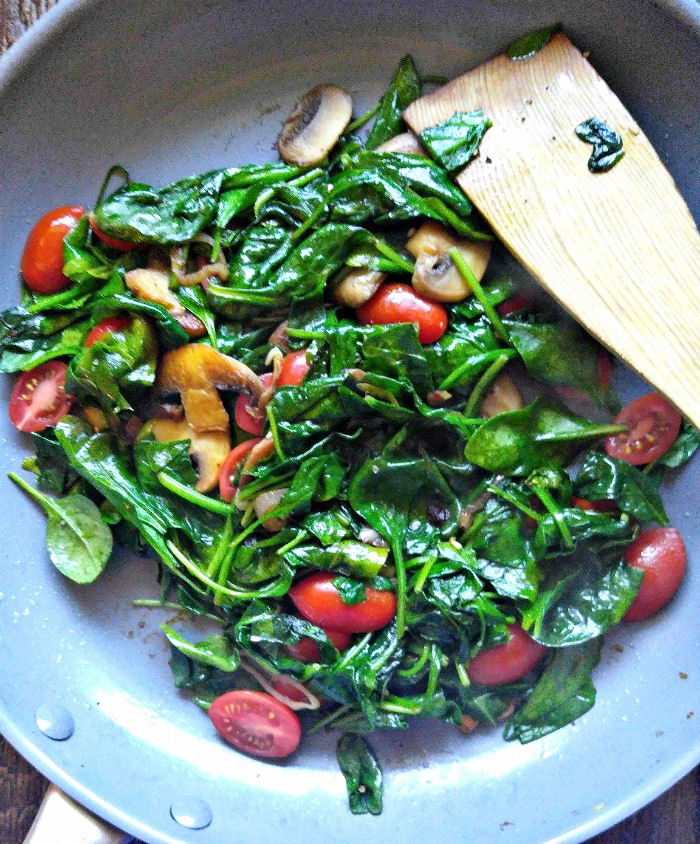 Caramelized Mushroom and Spinach Breakfast Bowl