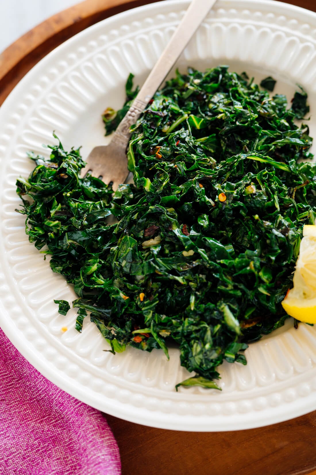 Gomen Stewed Collard Greens with Garlic and Ginger