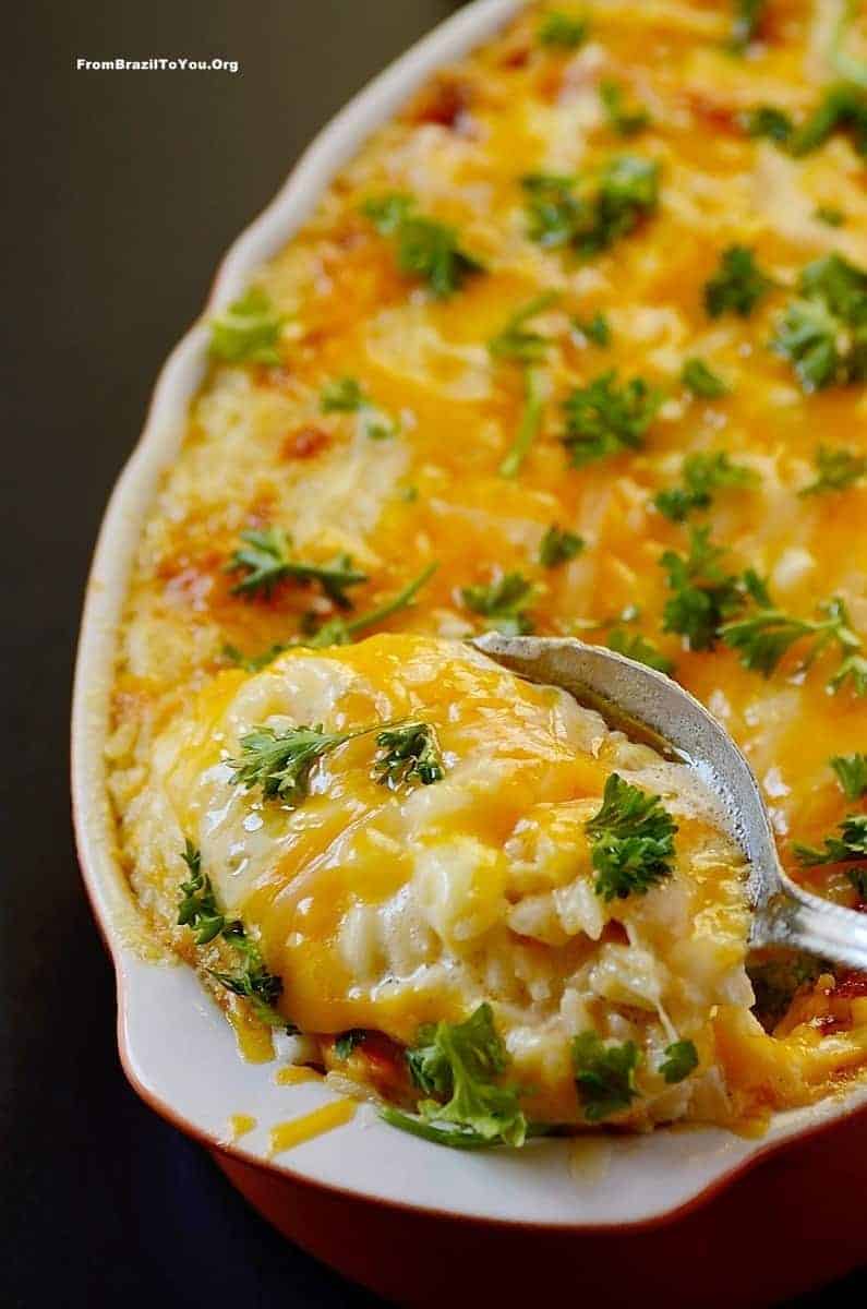 Baked Ham and Cheese Brazilian-Style Rice Casserole