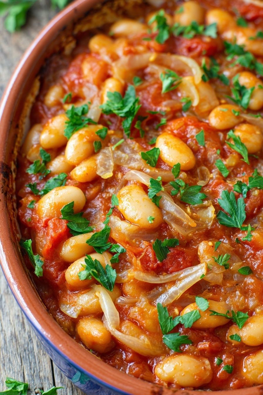 Olive Oil Braised Gigantes Beans with Fresh Dill