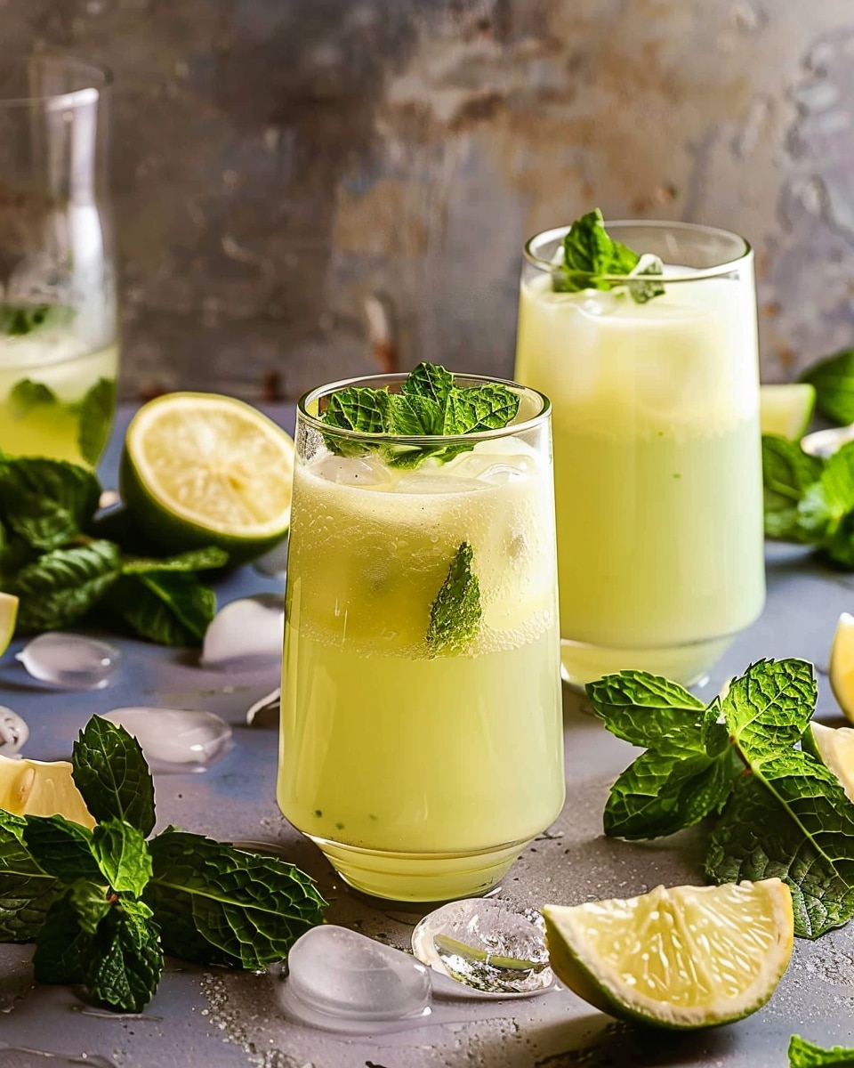 Egyptian Lemon-Mint Sparkling Lemonade