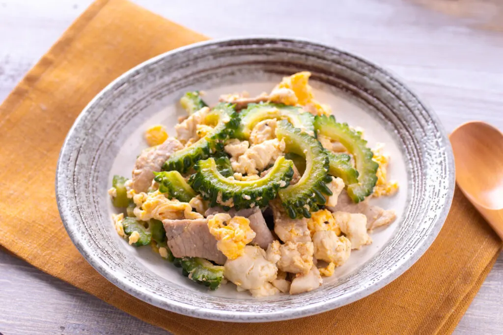 Quick Okinawan Bitter Melon and Egg Stir-Fry