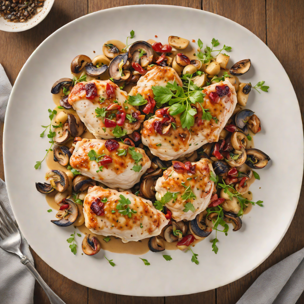 Pan-Seared Chicken with Smoky Bacon and Mushroom Sauce