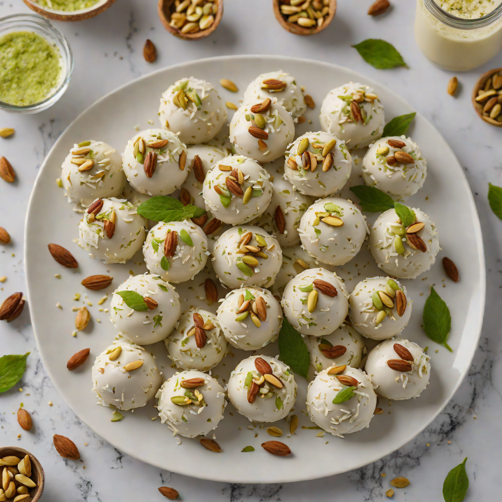Coconut Pistachio Chia Fat Bombs