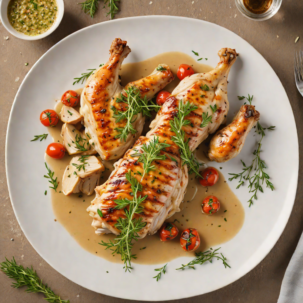 Pan-Seared Chicken with Garlic and Thyme Sauce