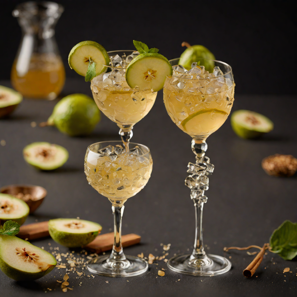 Shaken Pear and Ginger Sparkler