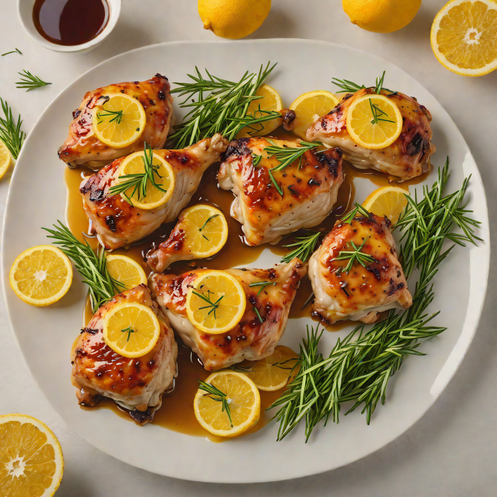 Baked Citrus-Honey Chicken Thighs with Rosemary