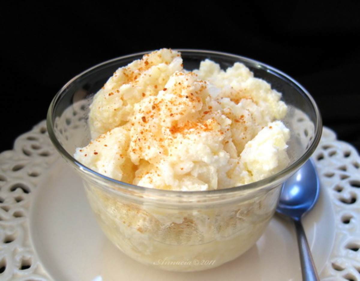Pineapple-Rum Coconut Rice Pudding