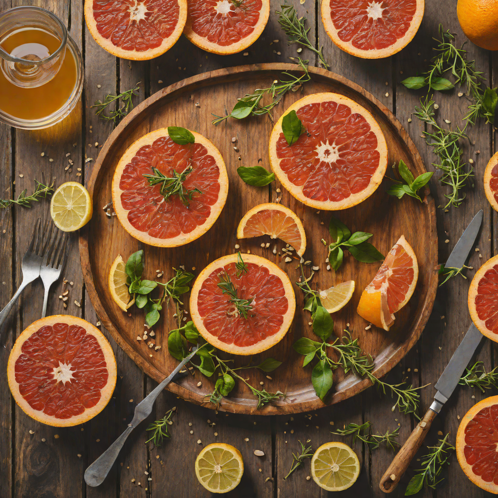Grilled Grapefruit with Honey and Thyme